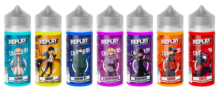 Les e-liquides Replay